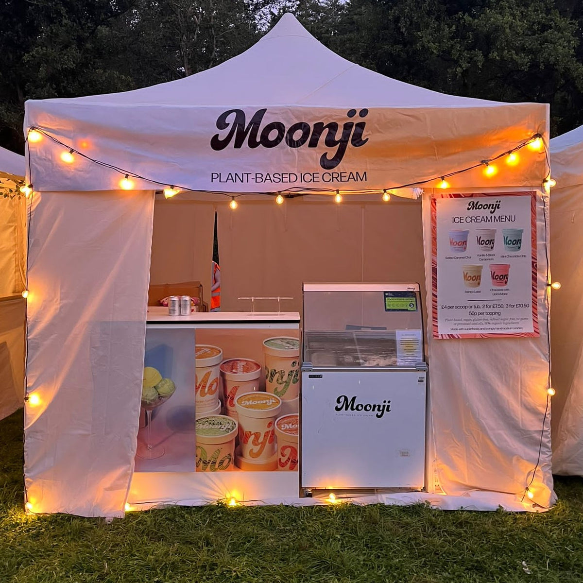 Serving Moonji ice cream at Medicine Festival